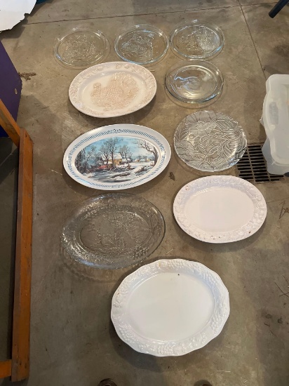 Turkey Platters and Christmas Dishes