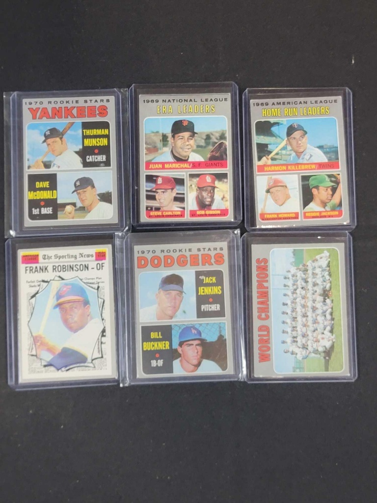 6 1970 Topps Baseball Cards Thurman Munson RC League Leaders Frank Robinson  All-Star Bill Buckner RC | Art, Antiques & Collectibles Collectibles Sports  Memorabilia Sports Cards Baseball Cards | Online Auctions | Proxibid