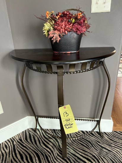 Entryway Side Table and Artificial Plant