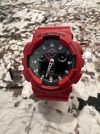 Red G-Shock Watch Resist