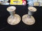 Pair of towel sterling weighted candle sticks
