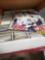 1990s baseball and football cards, one box water damaged