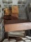 Toothpick dispensers, oak box with postcards