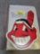 Painted wood Chief Wahoo head