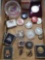 Cleveland Indians buttons, pins, ash tray, and commemorative coins