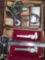 dial calipers, outside micrometers, machinist tools