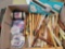 Cleveland Indians pins, bat pens, tickets, Davy Crockett toy watch