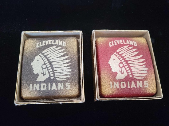 Cleveland Indians metal cigarette cases