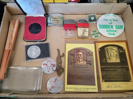 Baseball pins, postcards, lighters, and more