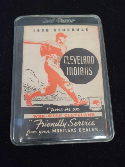 1938 Cleveland Indians pocket schedule