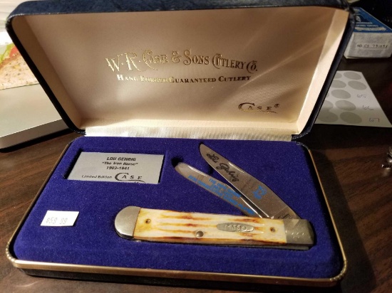 Case knife in box, Lou Gehrig commemorative