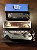 Colt, Winchester and Sog knives, bid x 3