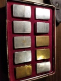 Zippo lighters with tin, bid x 10