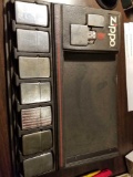 Zippo lighters, with plastic display, bid x 8