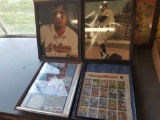 Signed baseball photos, framed stamps, no certificates