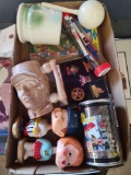 bobble heads, mug, commemorative pin set, pens