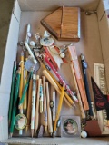 pencils, Indians pencil toppers, and more