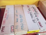 4 boxes 1990s baseball and football cards