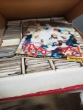 1990s baseball and football cards, one box water damaged