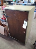 cabinet with small drawer, shotgun shell brass knobs