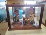 Bob Feller bobble head, figurines in case