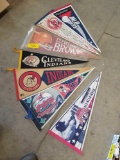 7 Indians and Browns pennants