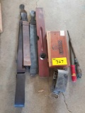 Leather sharpening straps, level, tools