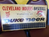 Duke Beer Indians tin sign