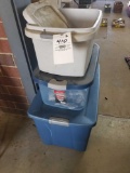 3 empty totes