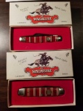 Winchester cartridge series knives in box, bid x 2
