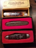 Winchester and Remington knives in box, bid x 3