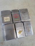 Zippo lighters, bid x 6