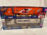 (2) die cast trucks and trailers