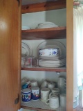 Contents of Kitchen Cabinet inc. dishware, utensils, bakeware, Knife Set, Canisters