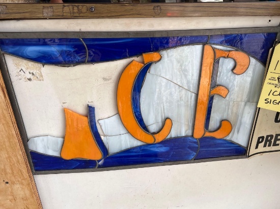 Leaded Glass Ice Sign