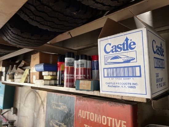 Sprays, Fluids, Parts, Contents on Shelf