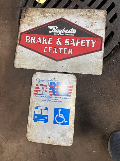 Sarta and Raybestos Brake Signs