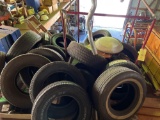 New and Used Tires and Metal Rack