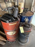 Oil Drums, Pump, Grease Guns