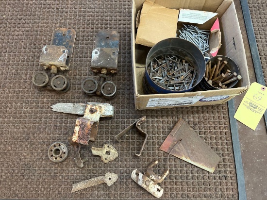 Early Hardware, Barn Door Rollers, Nails and Spikes