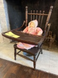 Early Victorian Childs Potty Chair with Tray Table