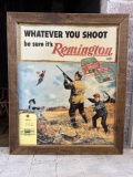 Metal Remington Sign in Reclaimed Wood Frame