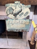 Farmers Market Metal Stick In Sign