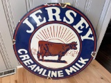 Porcelain Jersey Creamline Milk Sign