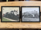 (2) Framed Train Engine Prints