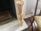 Wood Turned Hickory Barn Beam Candleholder