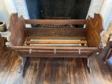 1800s English Wood Baby Cradle