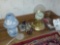 Assortment of Small Metal & Glass Decor - Lamps, Based Decorative Figurine, Small Decor, & Dome