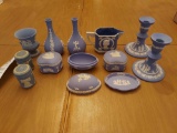Wedgewood Glass Set - Candle holders, Bud vases, S&P Shakers, & more