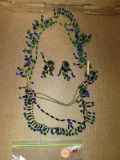 Necklace with matching earrings, 3 pc set